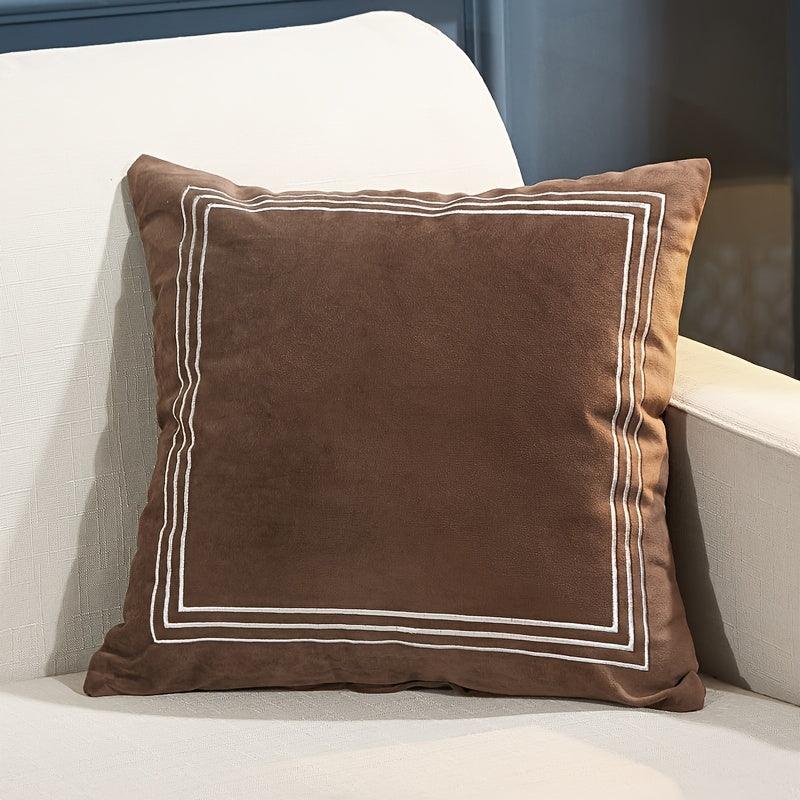 Plush Velvet Embroidery Cushion Covers - 1 Pc