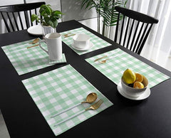 Waterproof Dinning Set - Green White Checkered