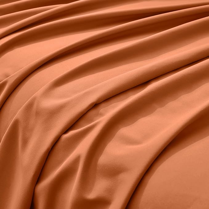 Plain Cotton Bed Sheet Set - Rust