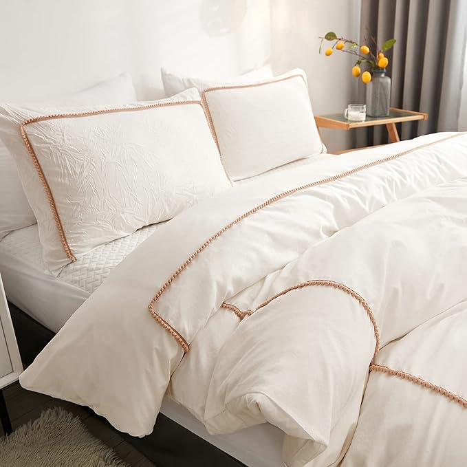 LuxePom Serenity Cotton Duvet Cover Set
