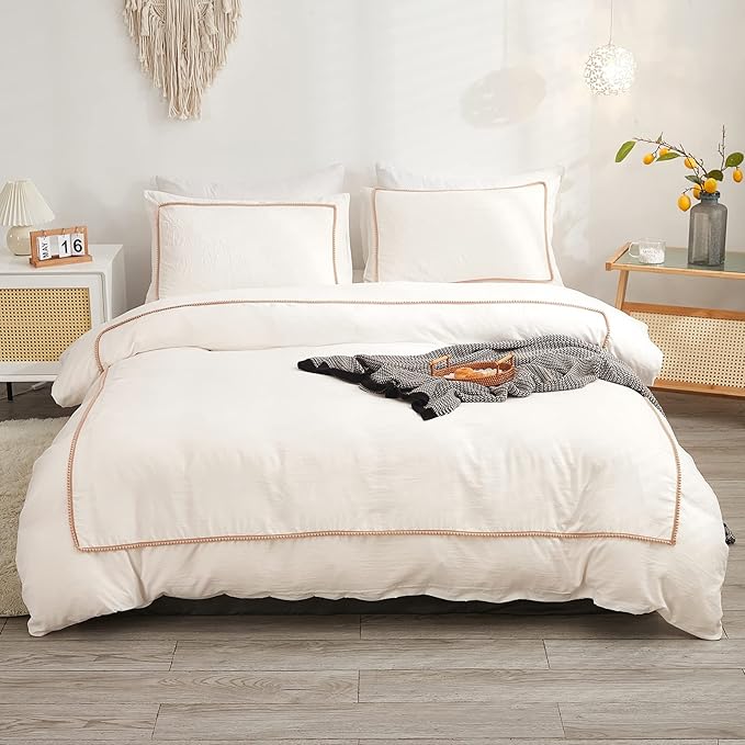 LuxePom Serenity Cotton Duvet Cover Set