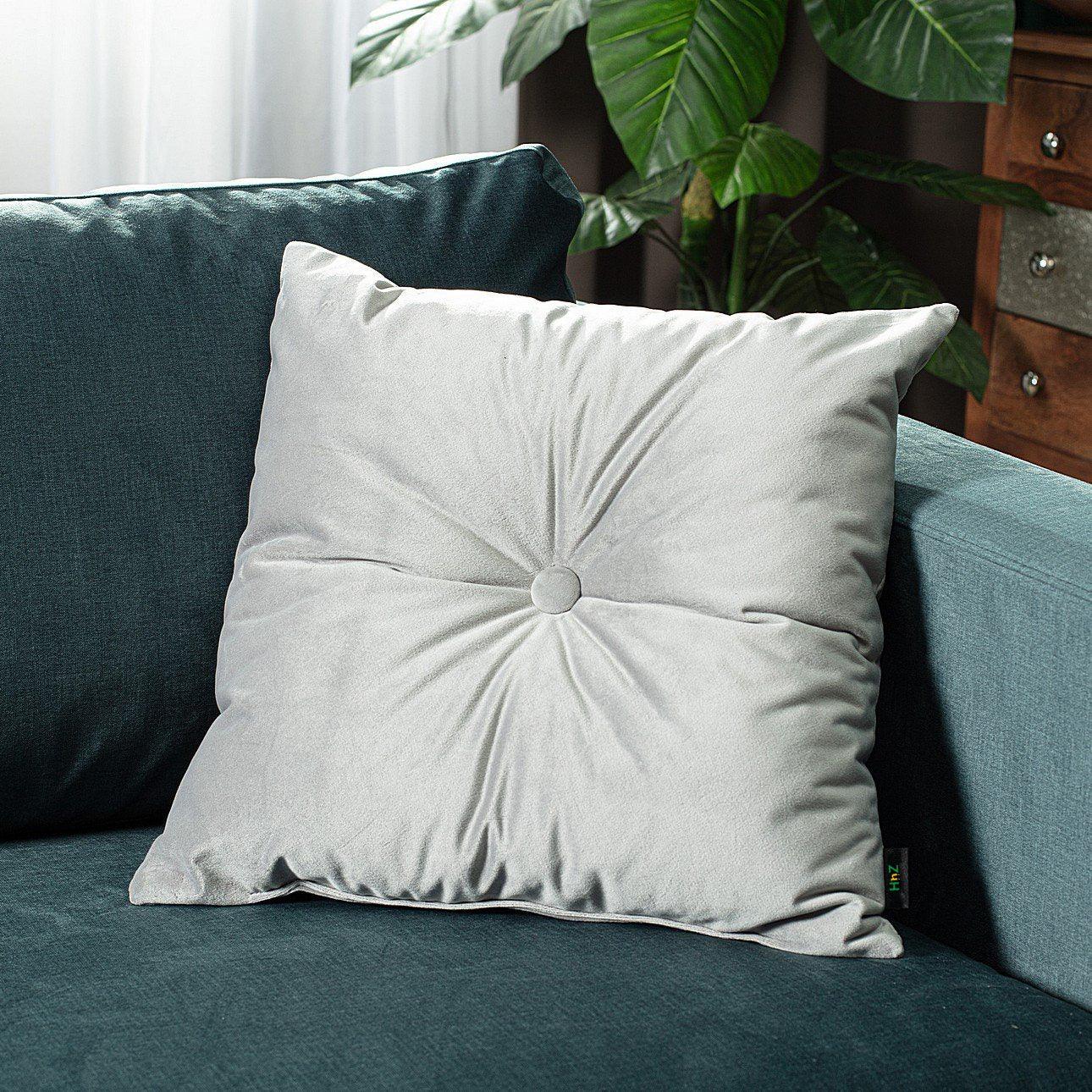 Button Velvet Cushion Covers - 1 Pc