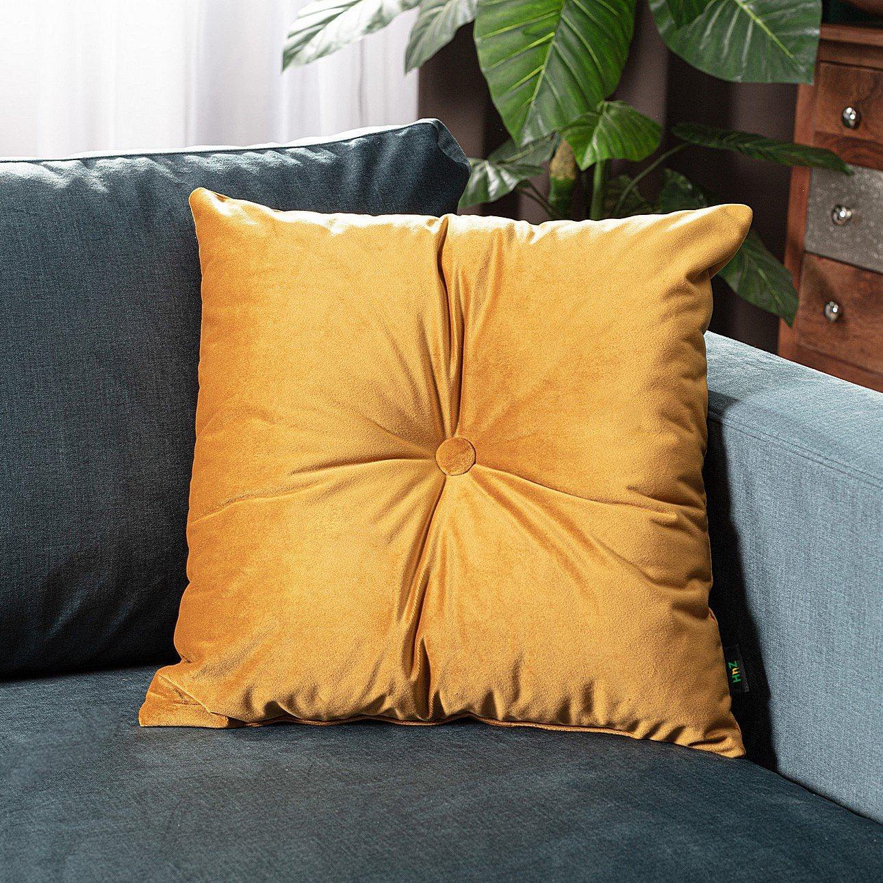 Button Velvet Cushion Covers - 1 Pc