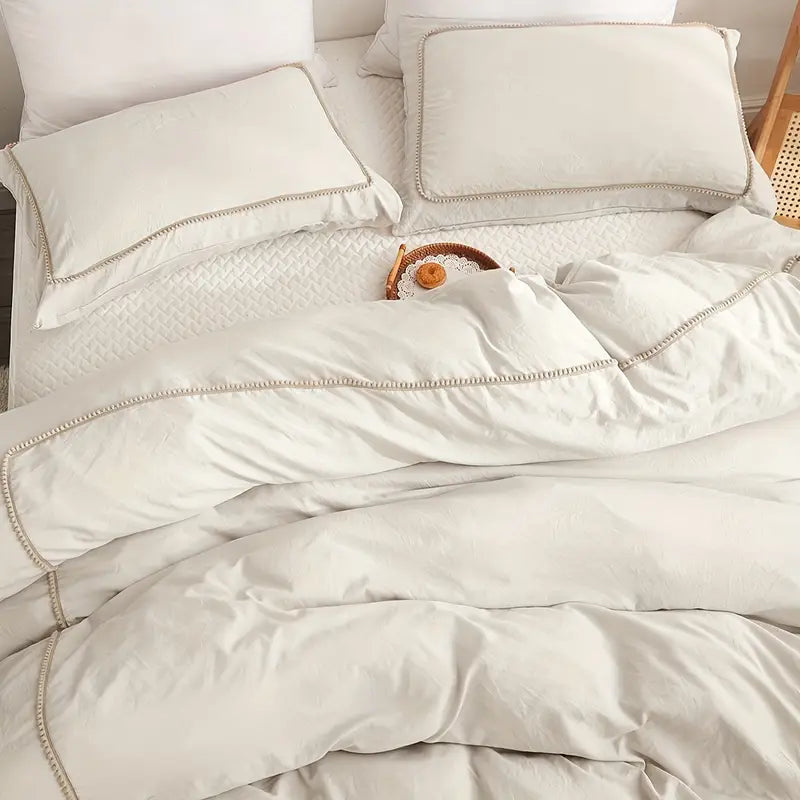 LuxePom Serenity Cotton Duvet Cover Set