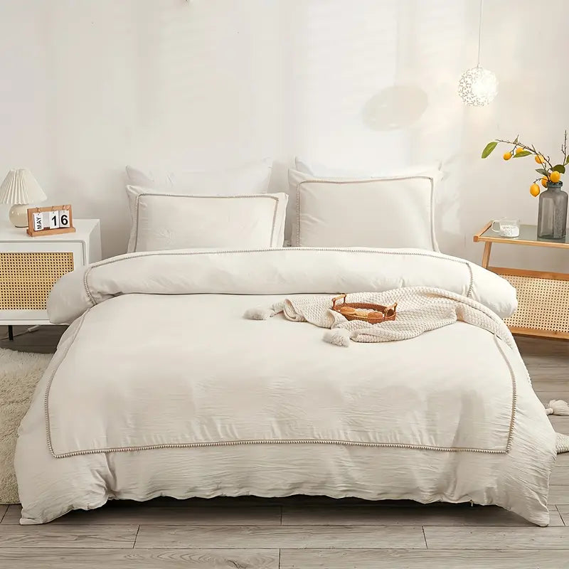 LuxePom Serenity Cotton Duvet Cover Set