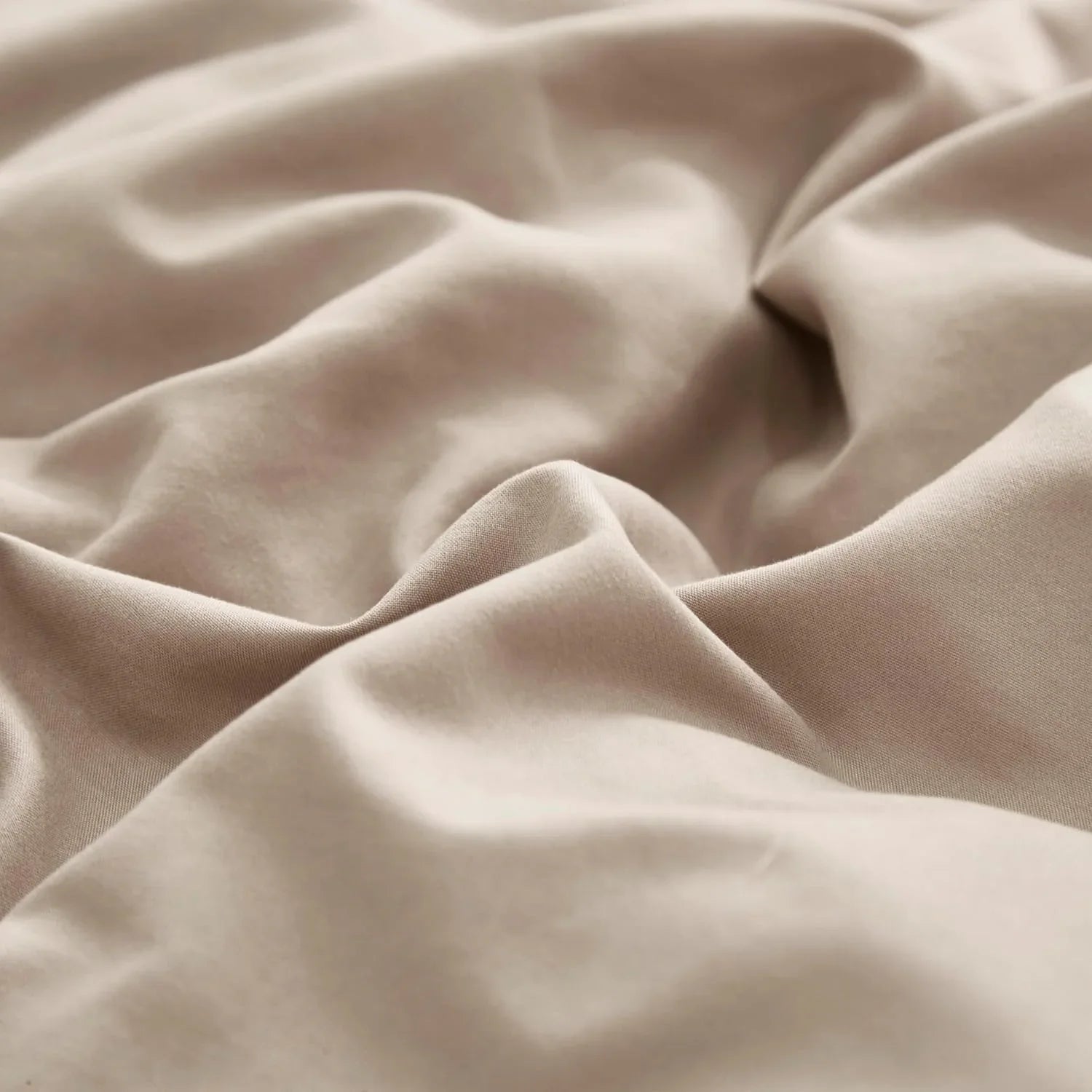 Plain Dyed Duvet Cover Set-Beige