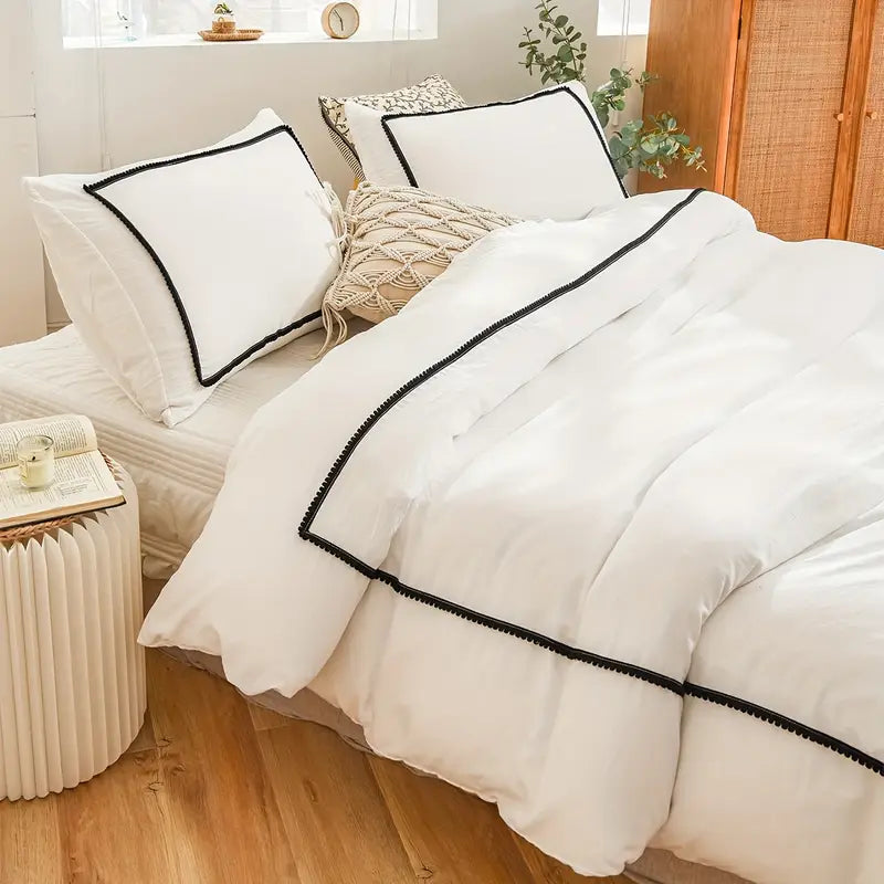LuxePom Serenity Cotton Duvet Cover Set
