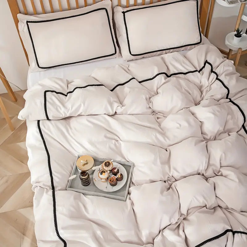 LuxePom Serenity Cotton Duvet Cover Set