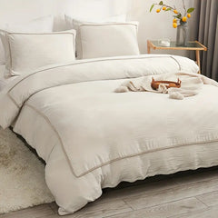 LuxePom Serenity Cotton Duvet Cover Set