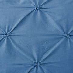 Luxury Cotton Pintuck Duvet Cover Set - Blue