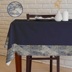 Elegant Cotton Table Cover with Ankara Edge