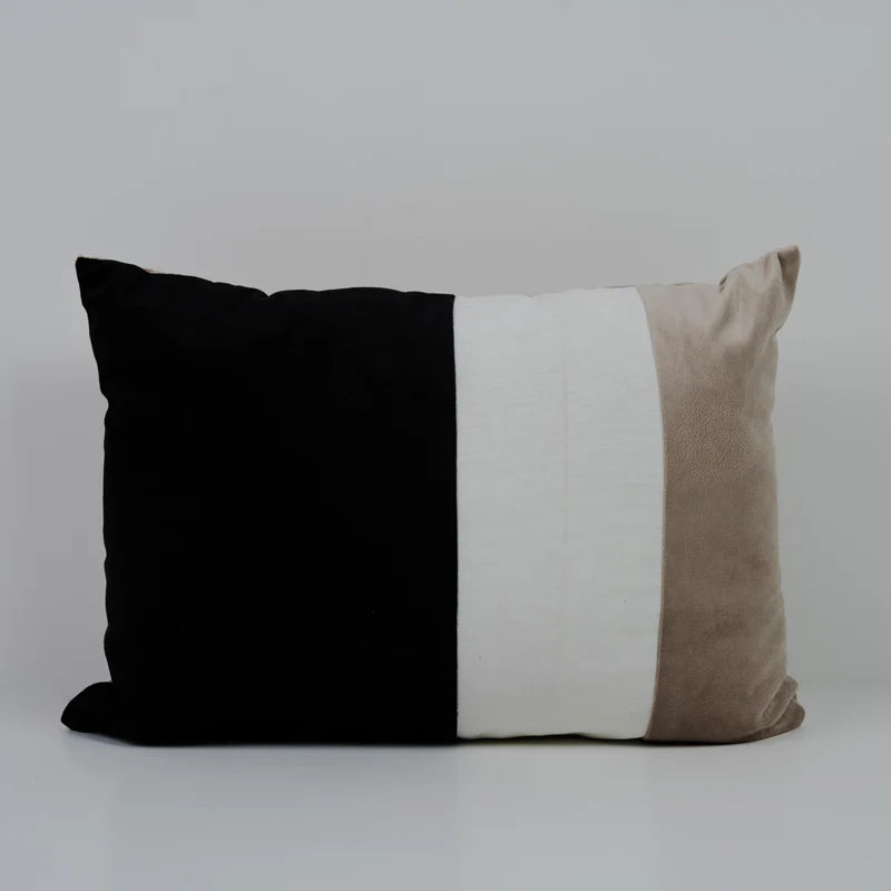 Ares Wide Stripe (Rectangular) Velvet Cushion Cover-1 PC