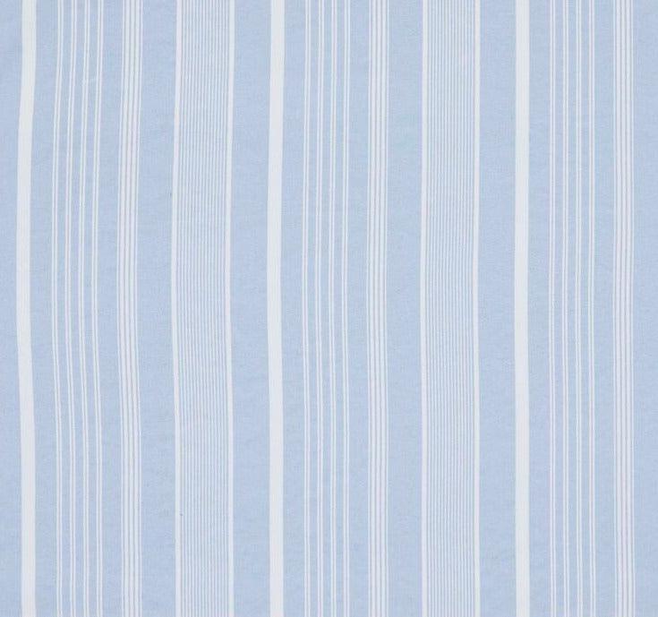 2Pc Waterproof Blackout Printed Curtains - Blue Irregular Stripe