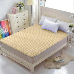 Quilted Waterproof Mattress Pad - Beige