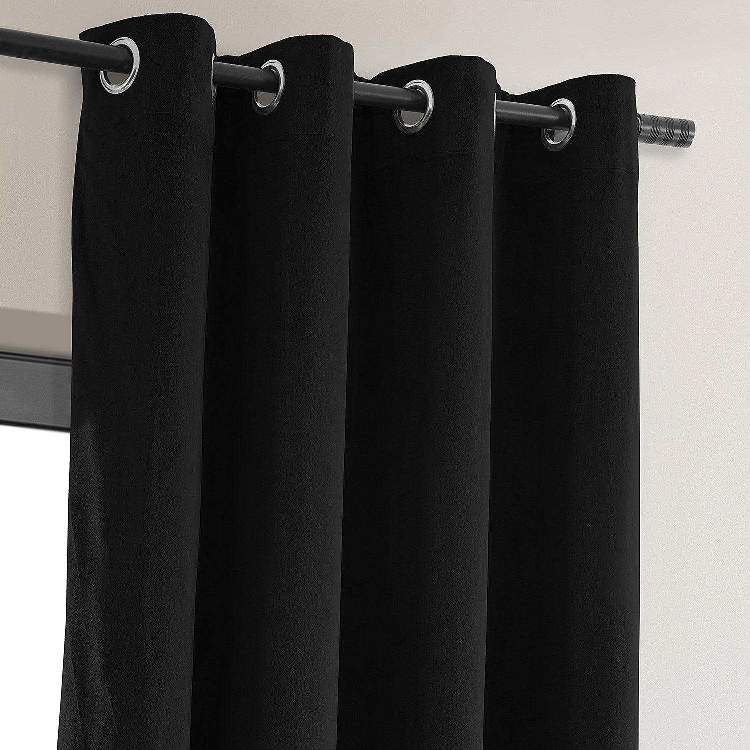 Premium Quality Velvet Curtain Black - 1 Panel