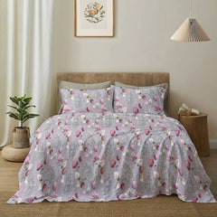 Double Cotton Bed Sheet - Blossom Breeze