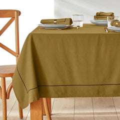 Cotton Dinning Set With Barrata - olive