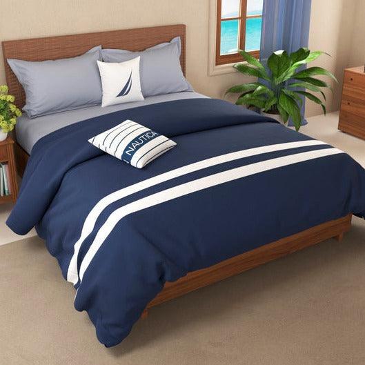 Coastal stripe Cotton Satin Duvet Cover Set