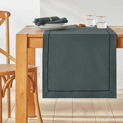 Cotton Dinning Set With Barrata - Charcoal Grey