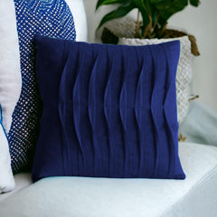 Velvet Mid Pleats Cushion Covers - 1 Pc