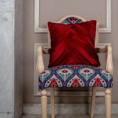 Velvet Red Aviana Cushion Cover - 1 Pc