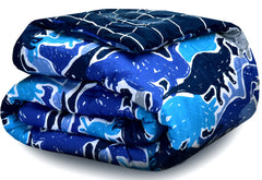 Kids Single Printed Comforter - Dino Camo