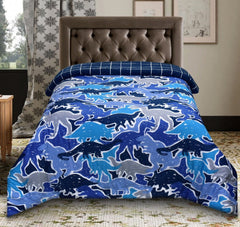 Kids Single Printed Comforter - Dino Camo