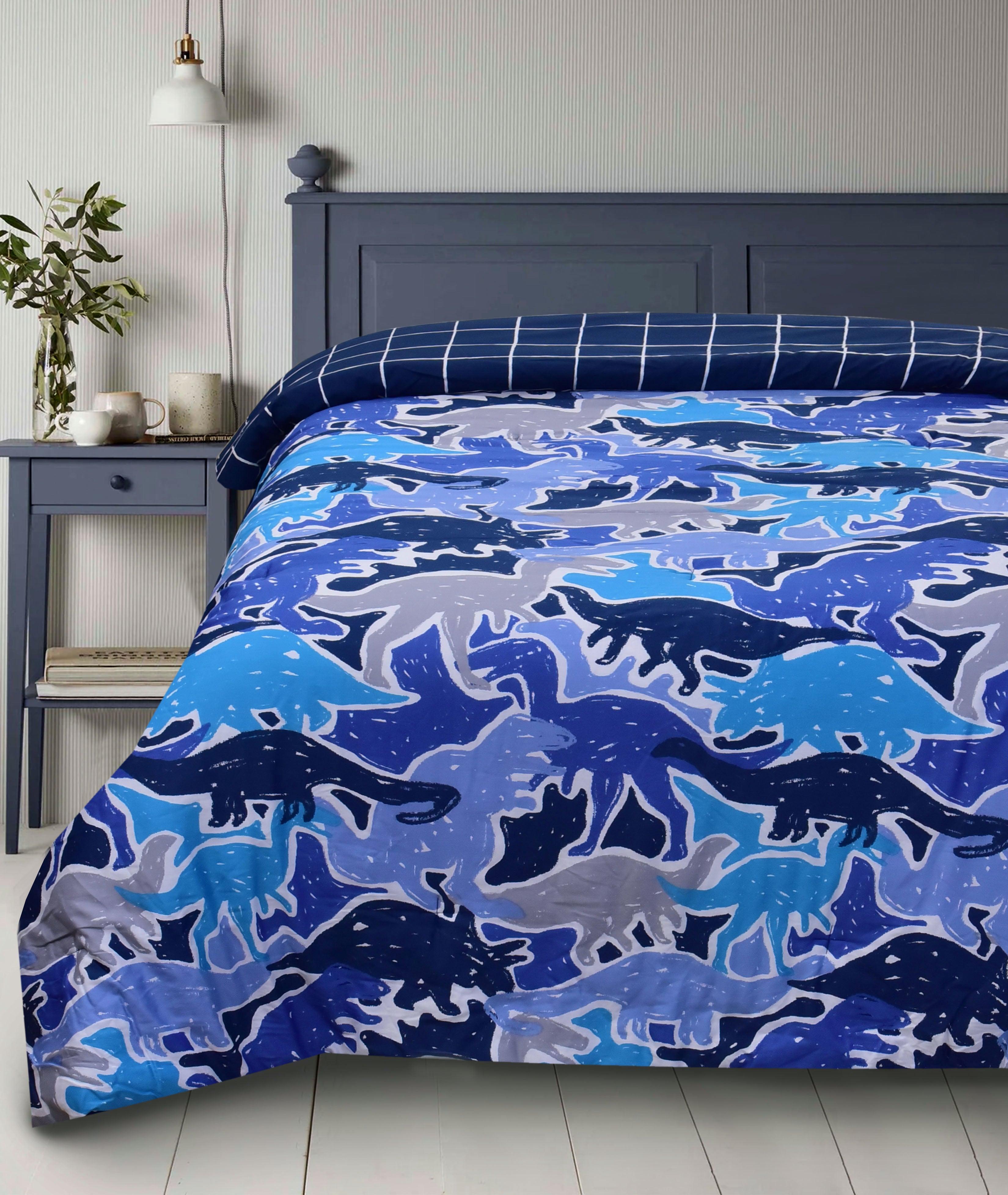 Kids Single Printed Comforter - Dino Camo