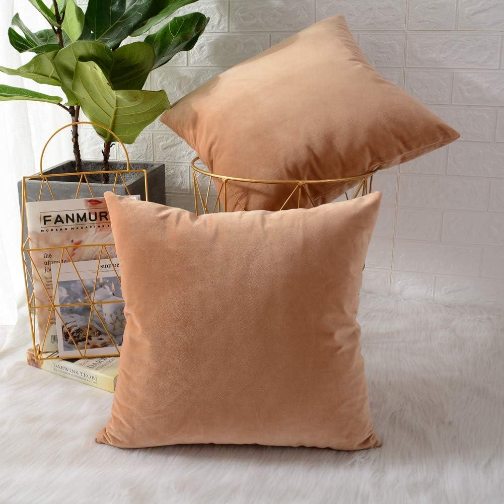 Plain Velvet Cushion Covers - Pack Of 2