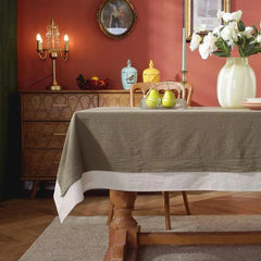 Bordered Cotton Table Cover