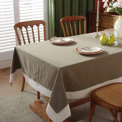 Bordered Cotton Table Cover