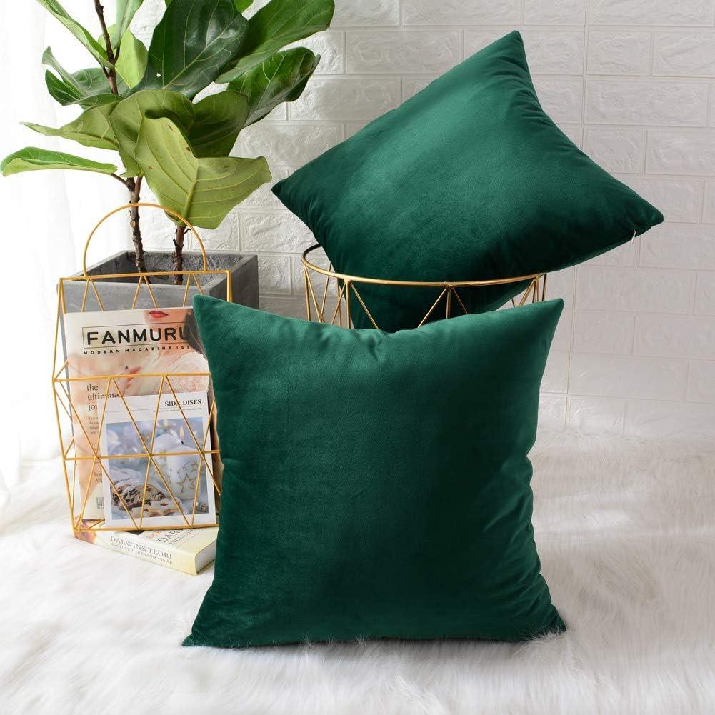 Plain Velvet Cushion Covers - Pack Of 2