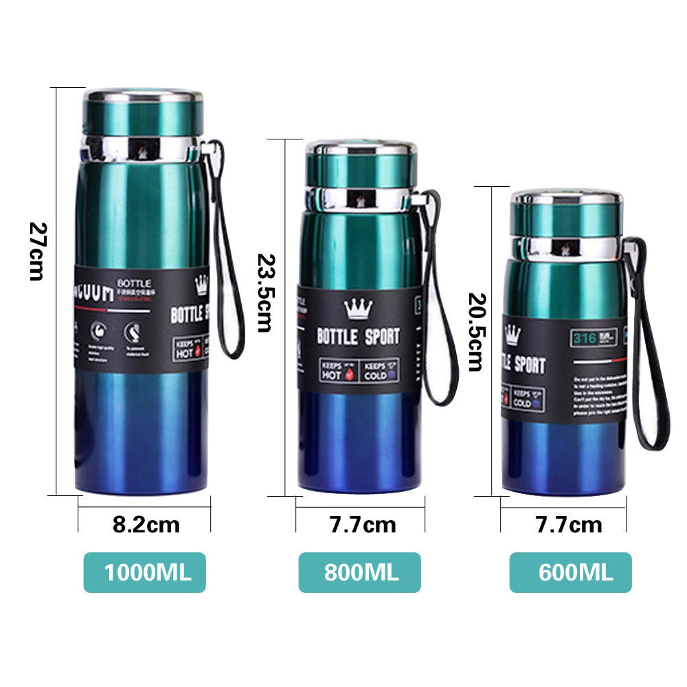 1000ml Large Capacity Stainless Steel Vacuum Flask Hot And Cold Water Bottle