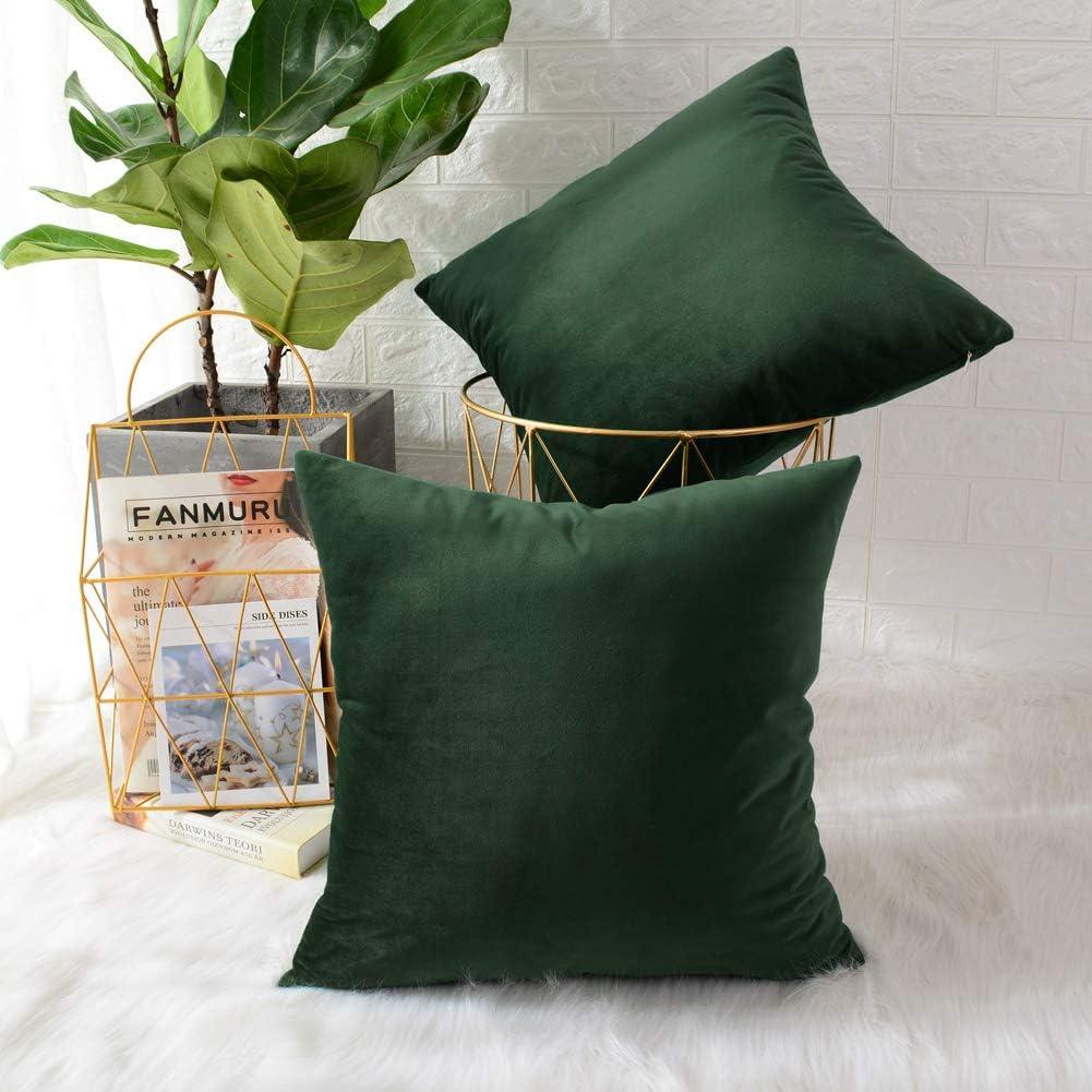 Plain Velvet Cushion Covers - Pack Of 2