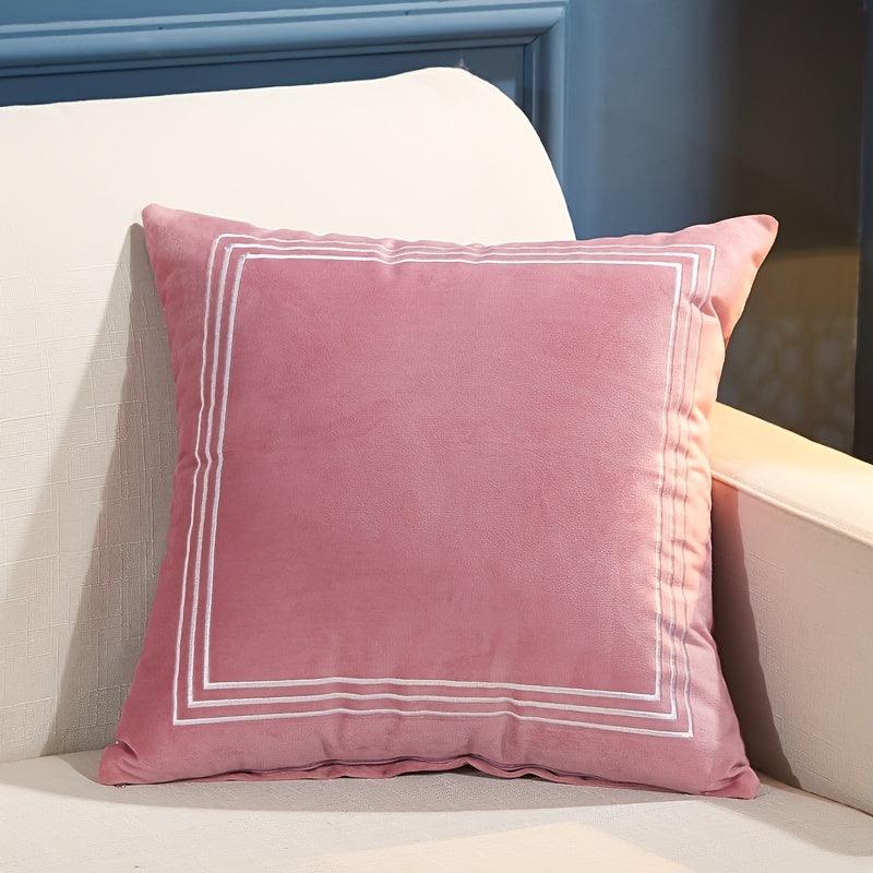 Plush Velvet Embroidery Cushion Covers - 1 Pc