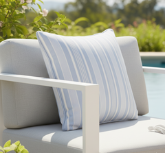 Waterproof Blue Irregular Stripe Printed Cushion Cover-1 Pc