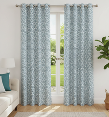 2Pc Waterproof Printed Curtains - Mosaic
