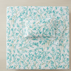 Premium Cotton Double Bed Sheet Set - Oceanic Oasis