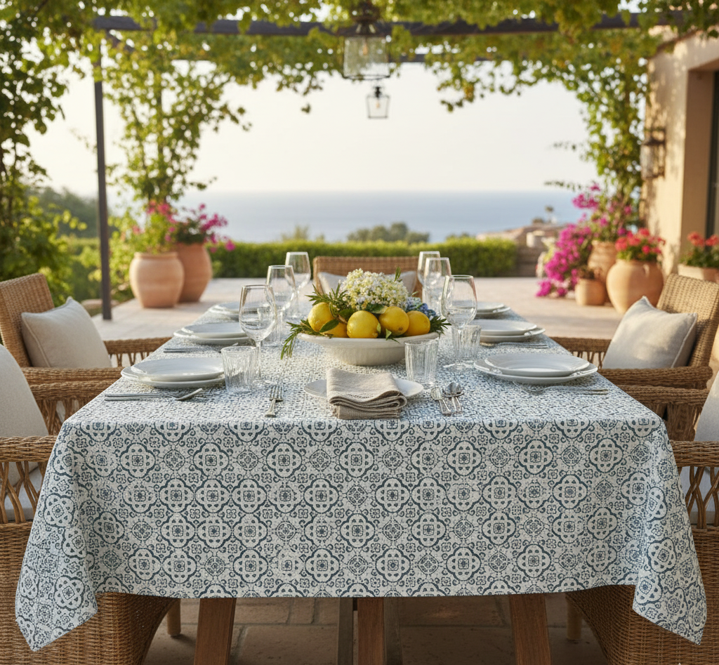 Waterproof Mosaic Printed Table Cover