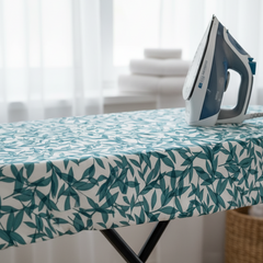 Premium Waterproof Ironing Pads-Teal Green Leaves