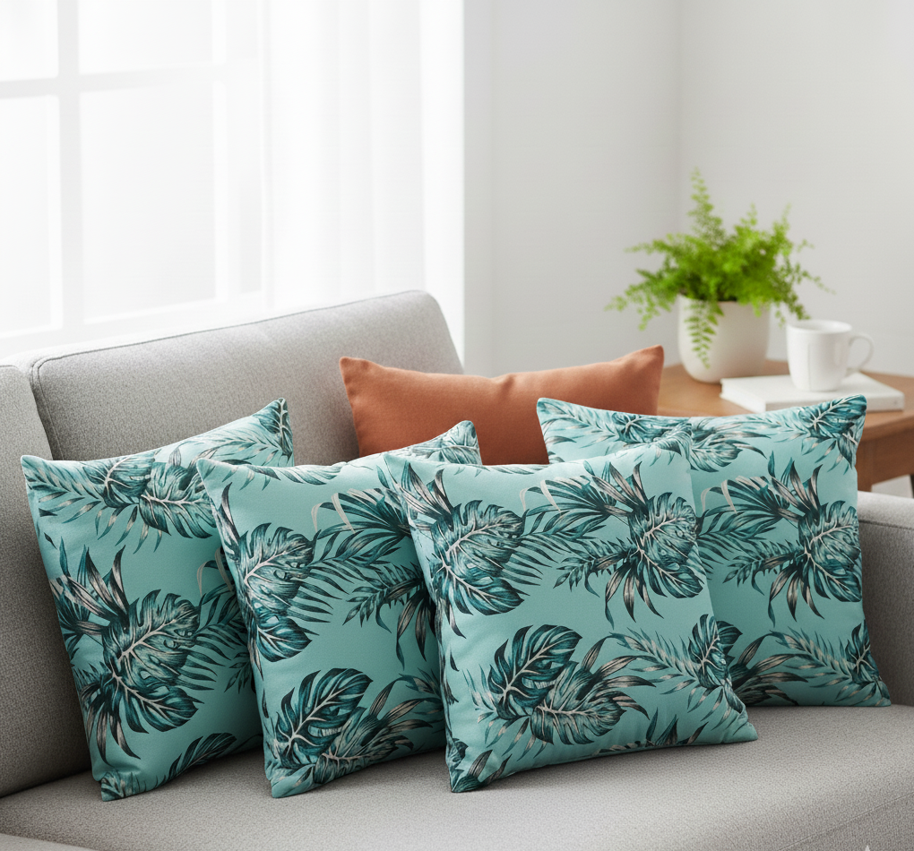 Waterproof Tropical Printed Cushion Cover-1 Pc