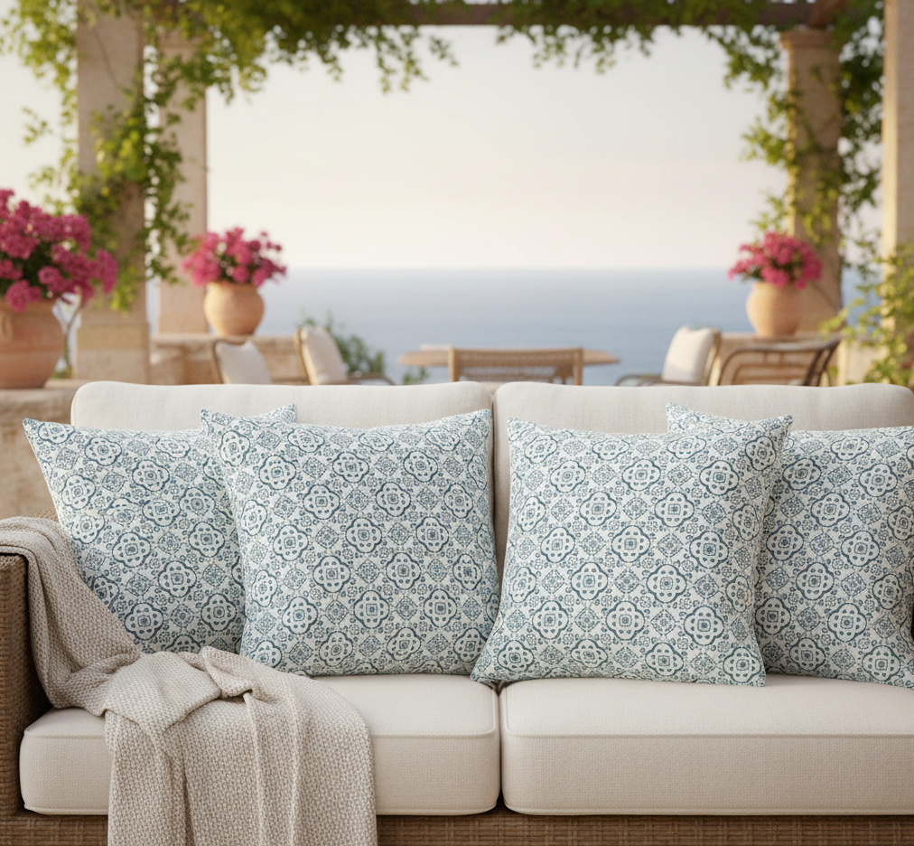 Waterproof Mosaic Printed Cushion Cover-1 Pc