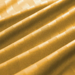 Cotton Satin Stripe Duvet Cover Sets Golden