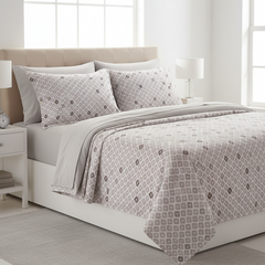 Double Cotton Bed Sheet - Gray Elegance