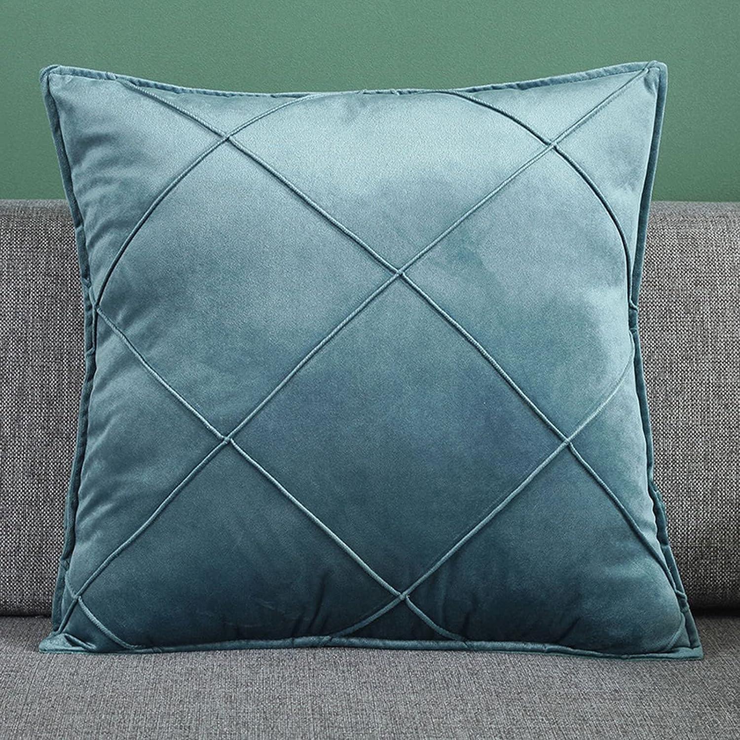 Cross Pleated Velvet Cushion Covers - 1 Pc