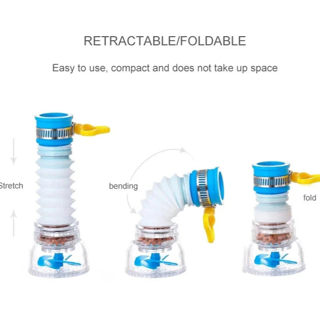 Rotating Water Filter Gadgets Extendable Spray Water Saving Kitchen Accessories Gadgets