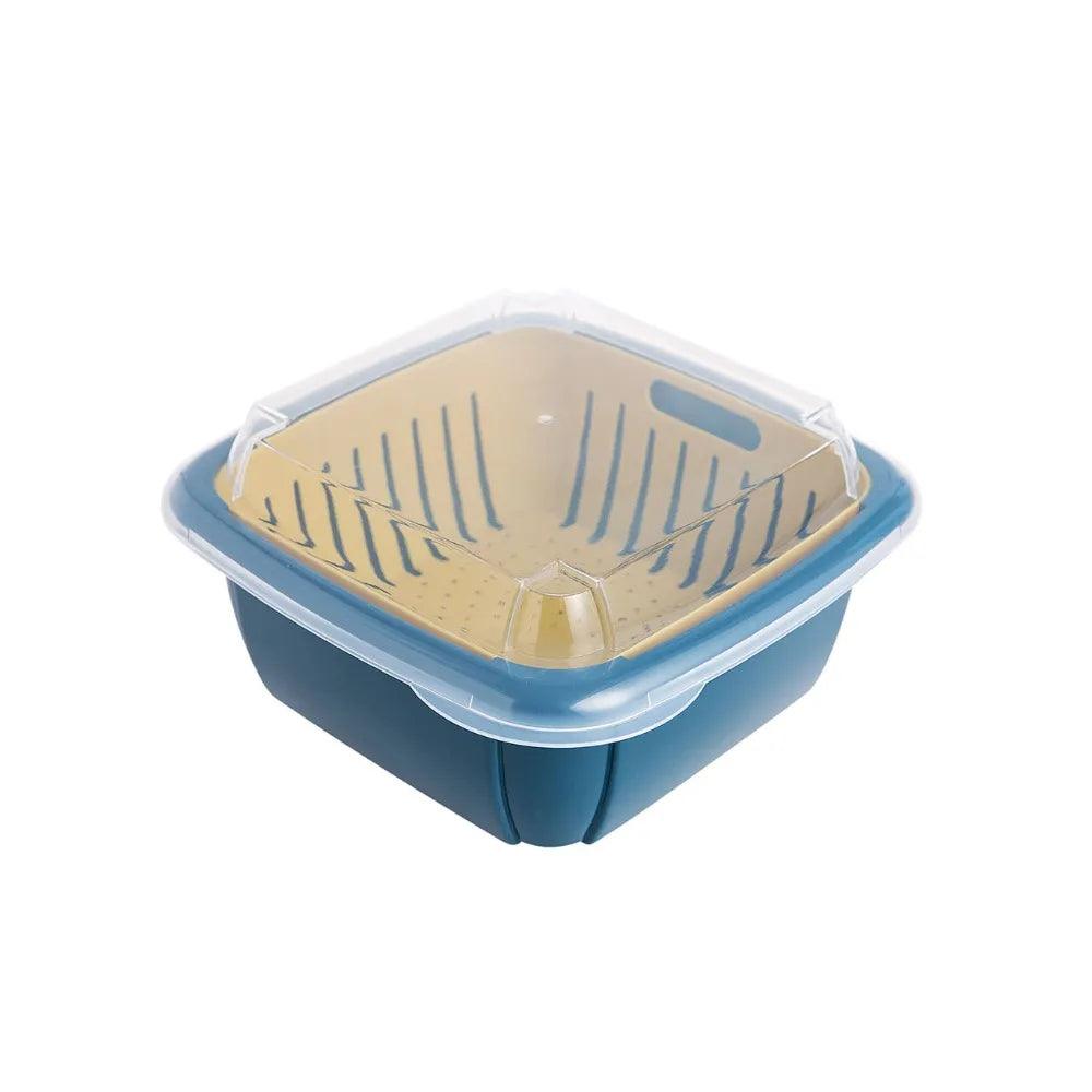 Vegetable Drain Storage Basket With Lid