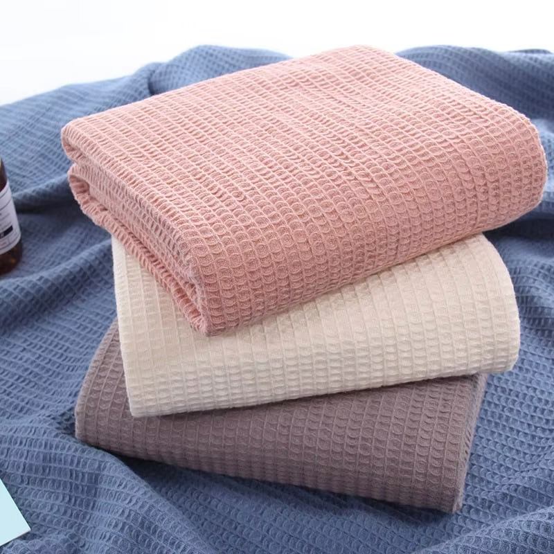 Luxe Waffle Cotton Throw