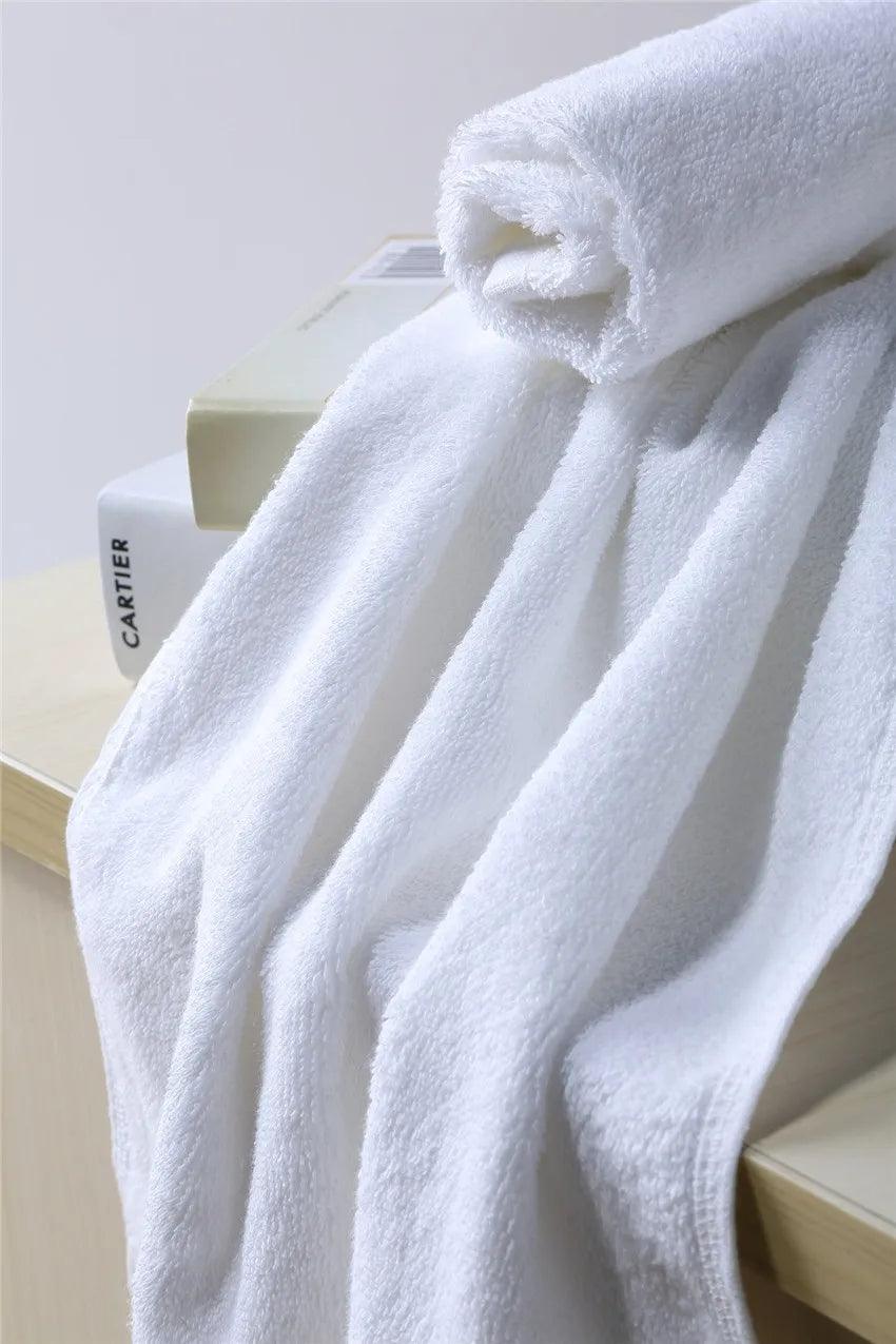 Dimond Bordered Hotel Bath Towel White