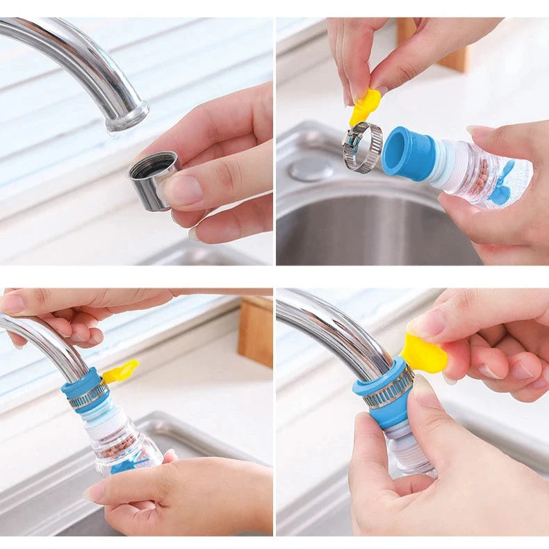 Rotating Water Filter Gadgets Extendable Spray Water Saving Kitchen Accessories Gadgets